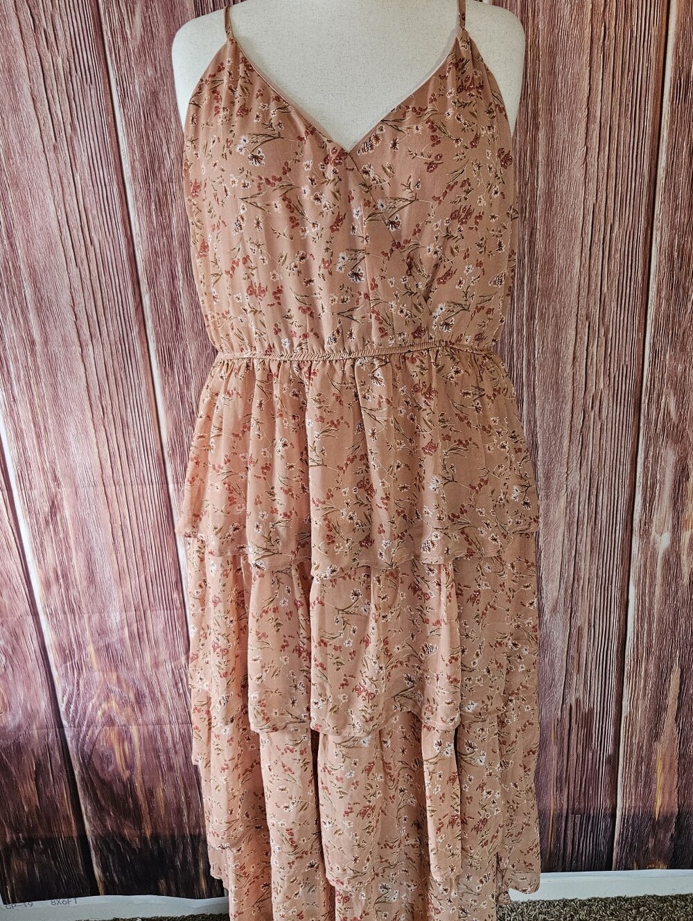 FSL Apparel Georgette Midi Sundress Plus Size 1X